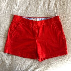Red J. Crew Shorts